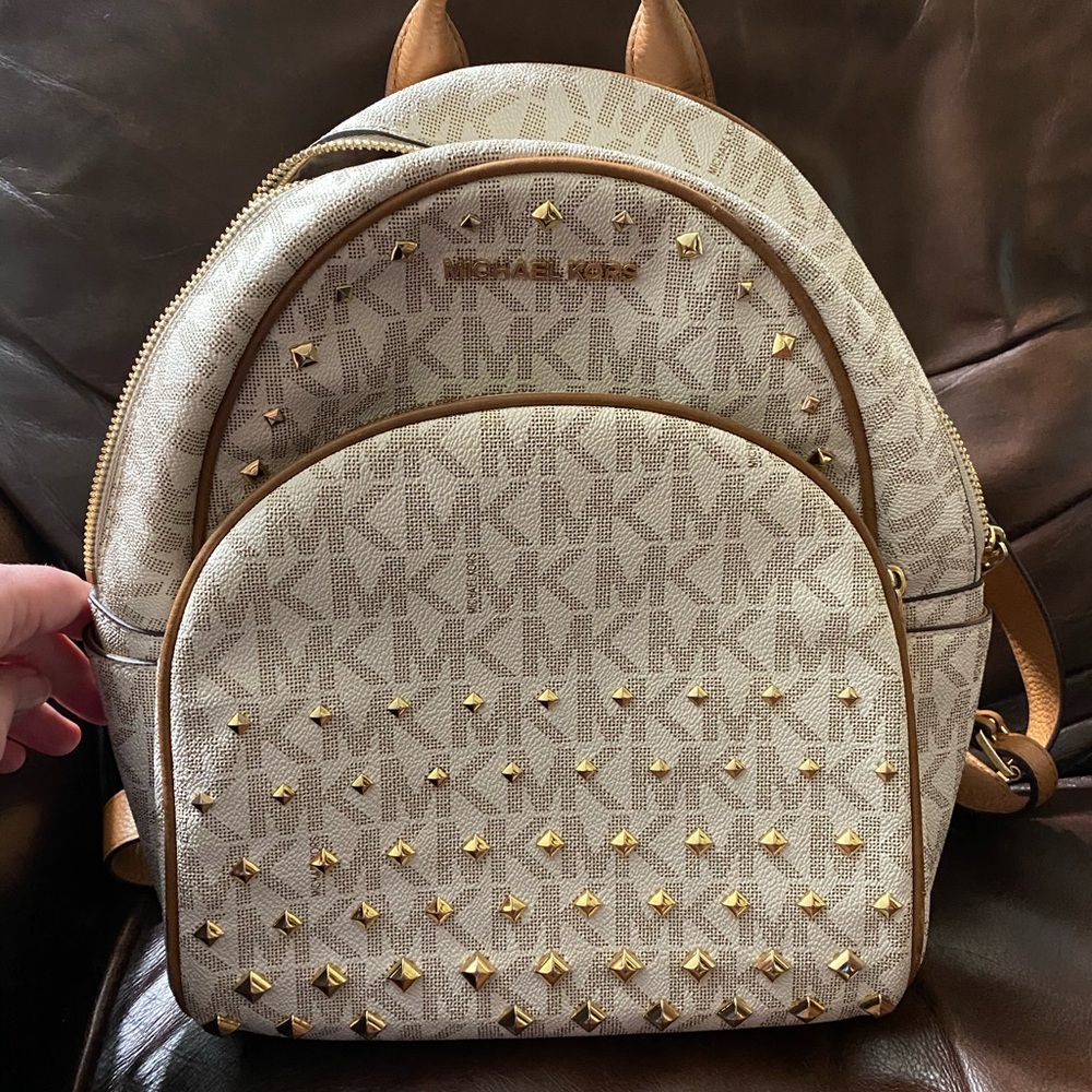 Michael Kors Abbey Medium Studded Backpack